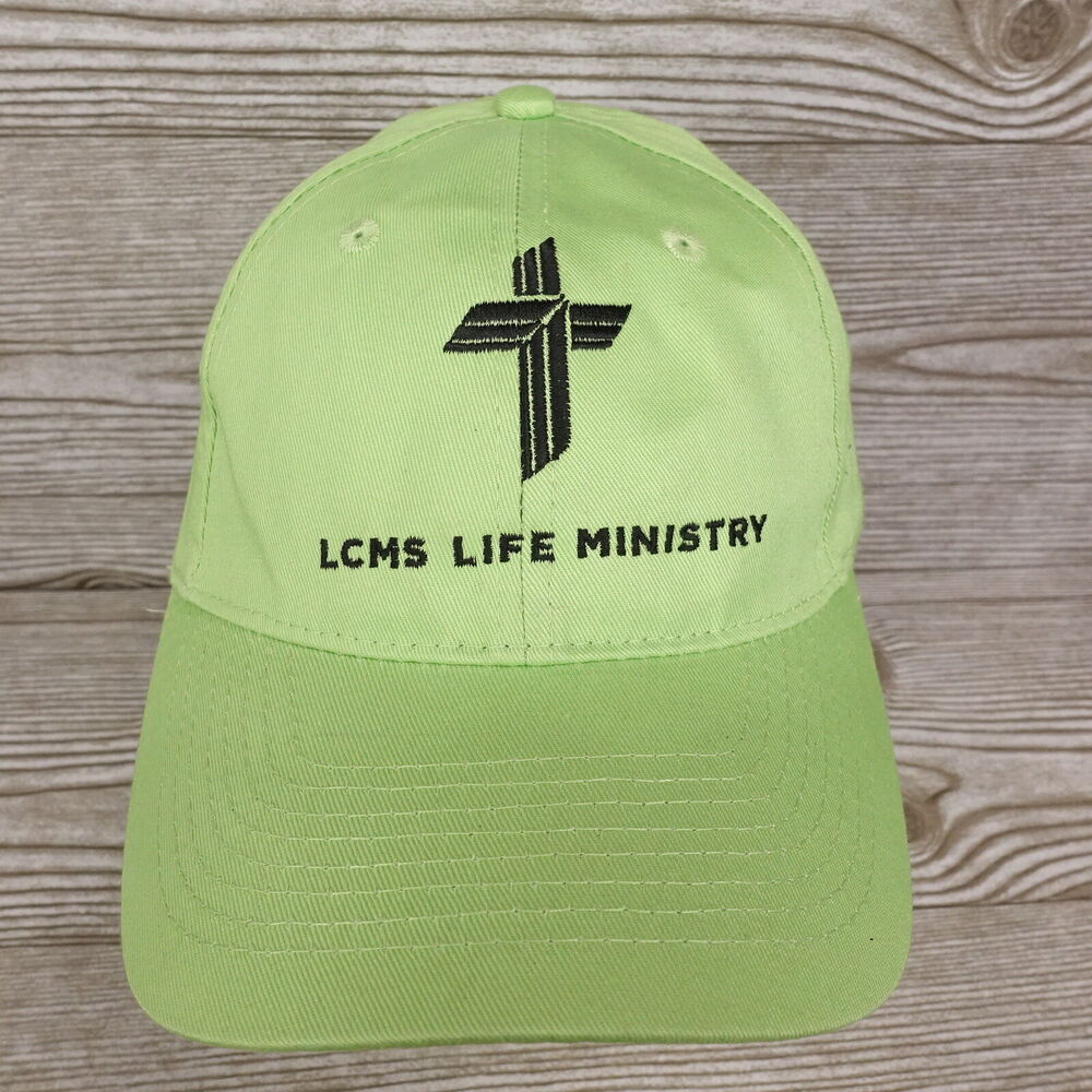 LCMS LIFE MINISTRY LUTHERAN CHURCH‎ CHRISTIAN JESUS GREEN BASEBALL HAT CAP